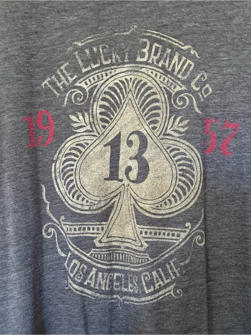 Lucky Brand Spade Crest Unisex T-shirt Size XXL Extremely soft Vintage style